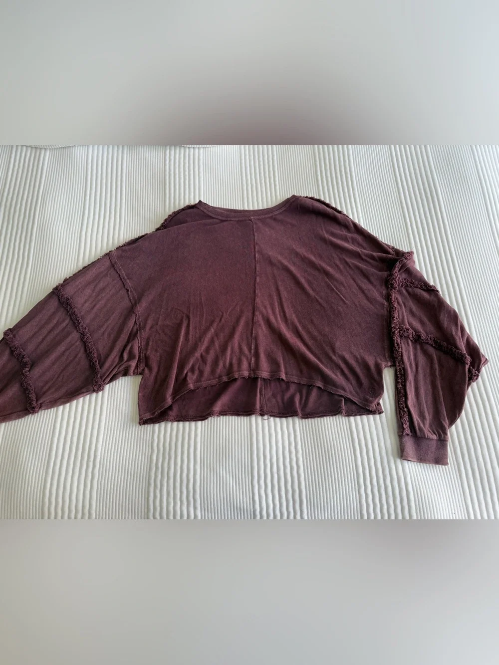 Free People Cropped Long-Sleeve Top